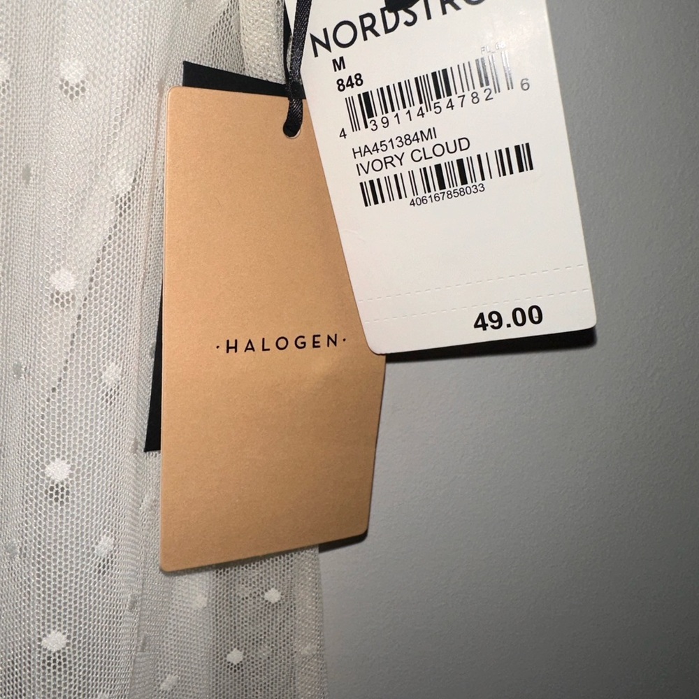 Halogen Ivory Sheer Ruffle Top - Picture 4 of 4